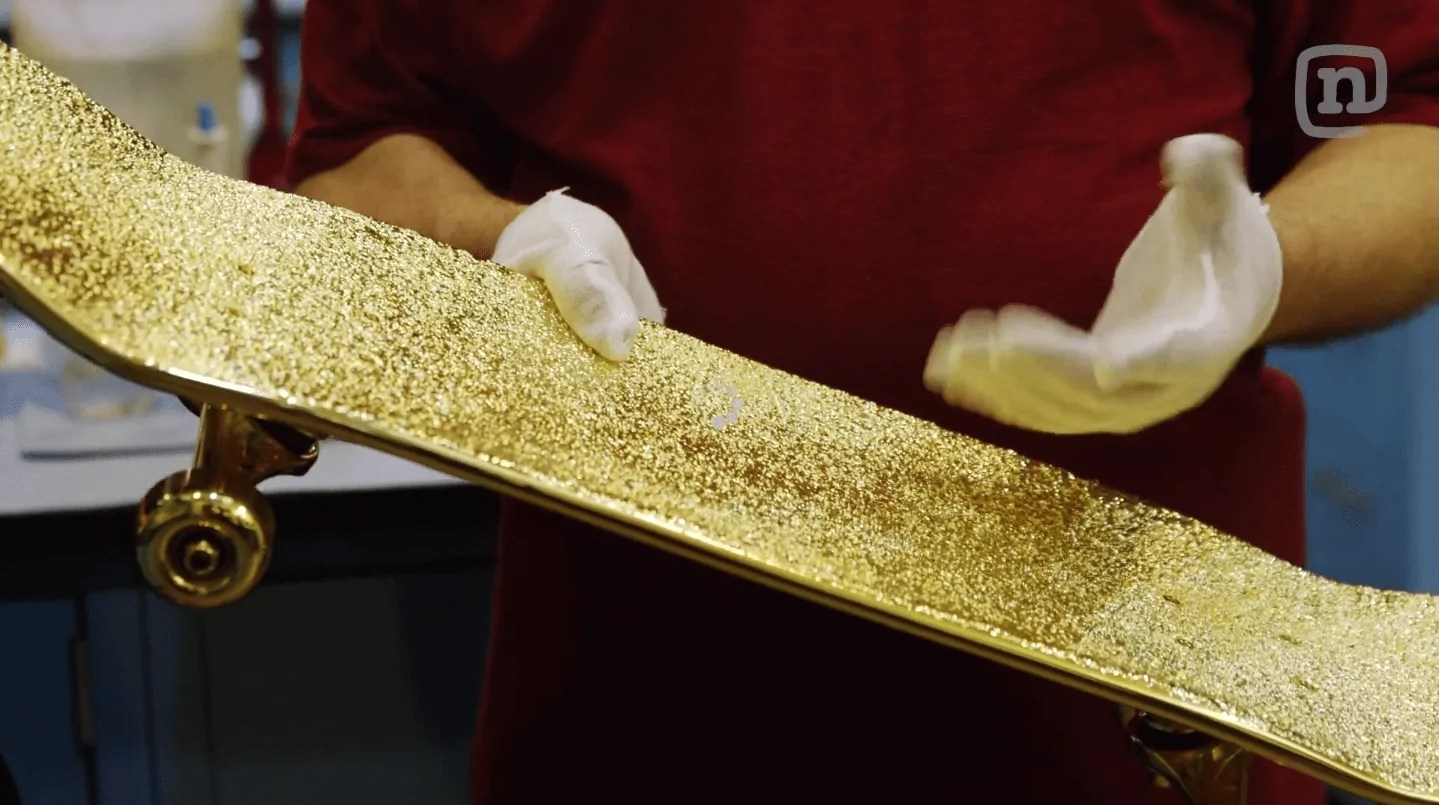 Behind the Design A 15,000 FullyFunctional Gold Skateboard SolidSmack