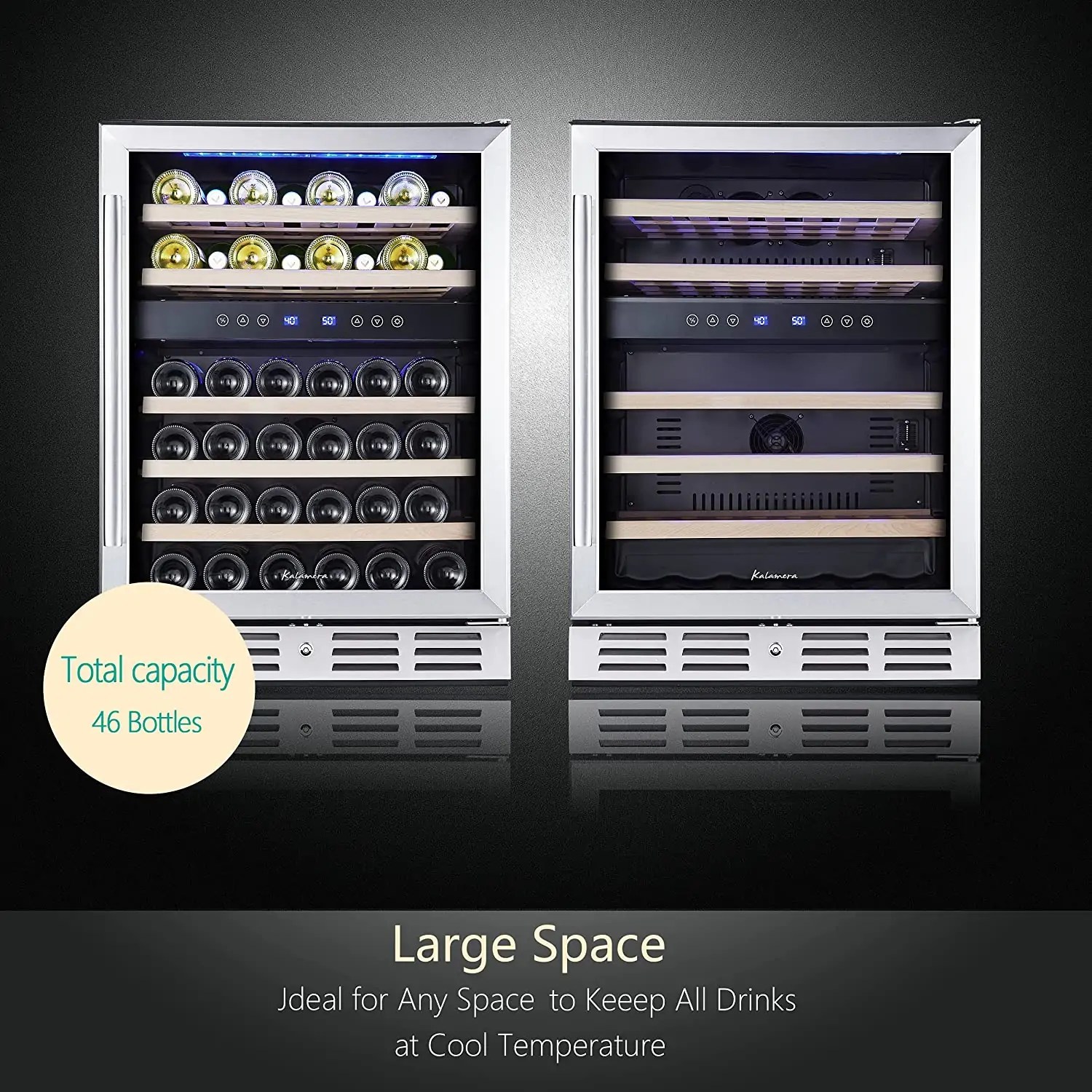 Kalamera KRC46DZB The BEST Wine Fridge for Easy Storage and Access