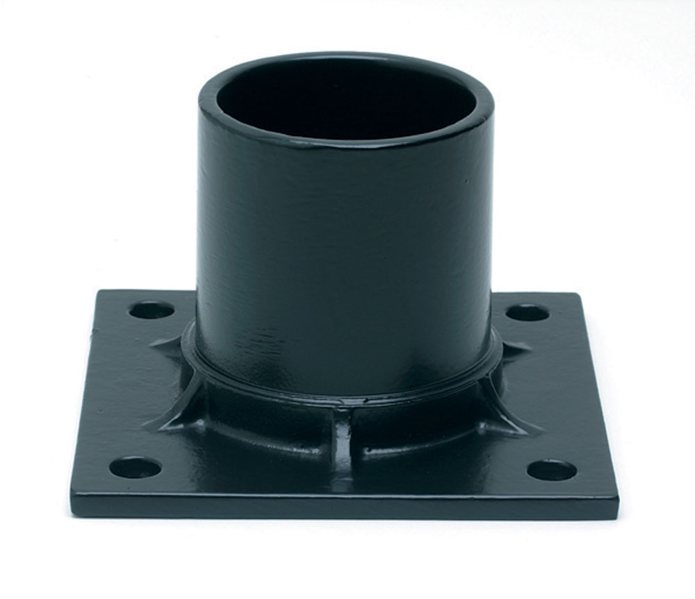 Solus Black Aluminum Pier Mount Adapter Base for 3” Diameter Stub Post