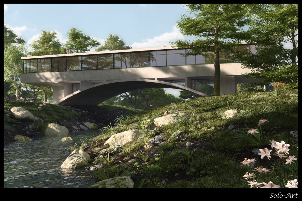 House over stream Solo's art