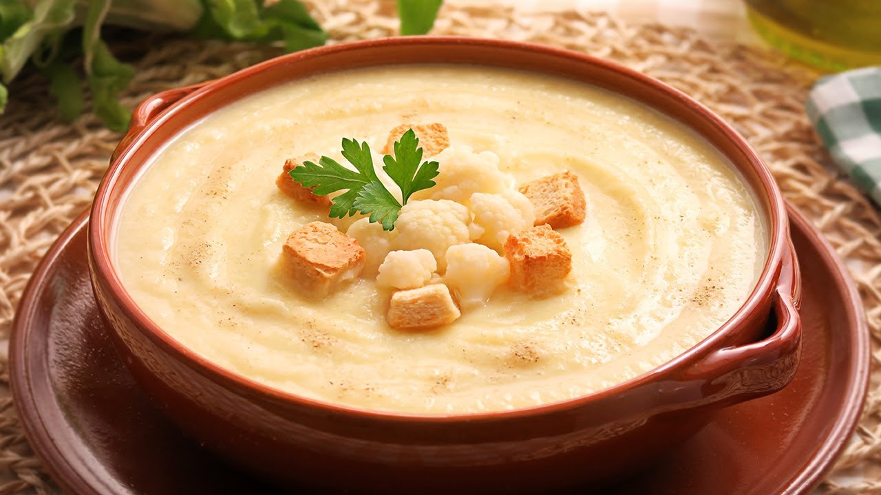 Crema de coliflor receta muy fácil rápida y sana Recetas Saludables