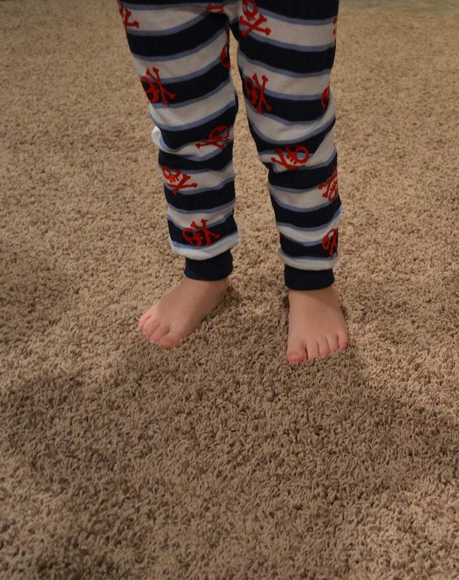 How to get our 3 year old back into his own bed? to