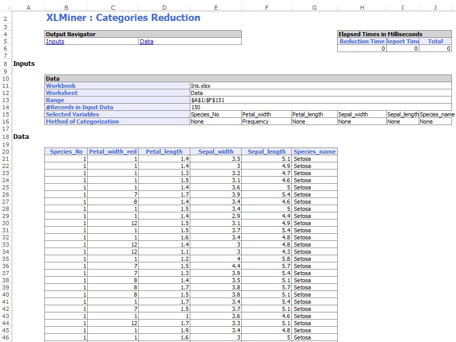 Transform Categorical Data Example solver