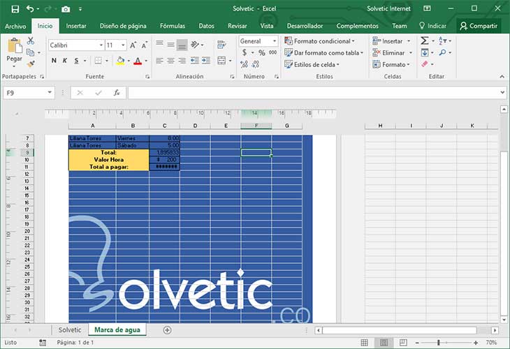 Crear y añadir marca de agua Word y Excel 2016 Solvetic
