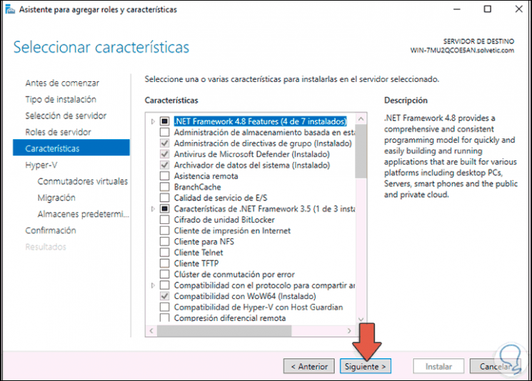 Instalar HyperV Windows Server 2022 Menú y PowerShell