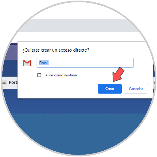 Crear acceso directo Gmail Windows 10 Solvetic