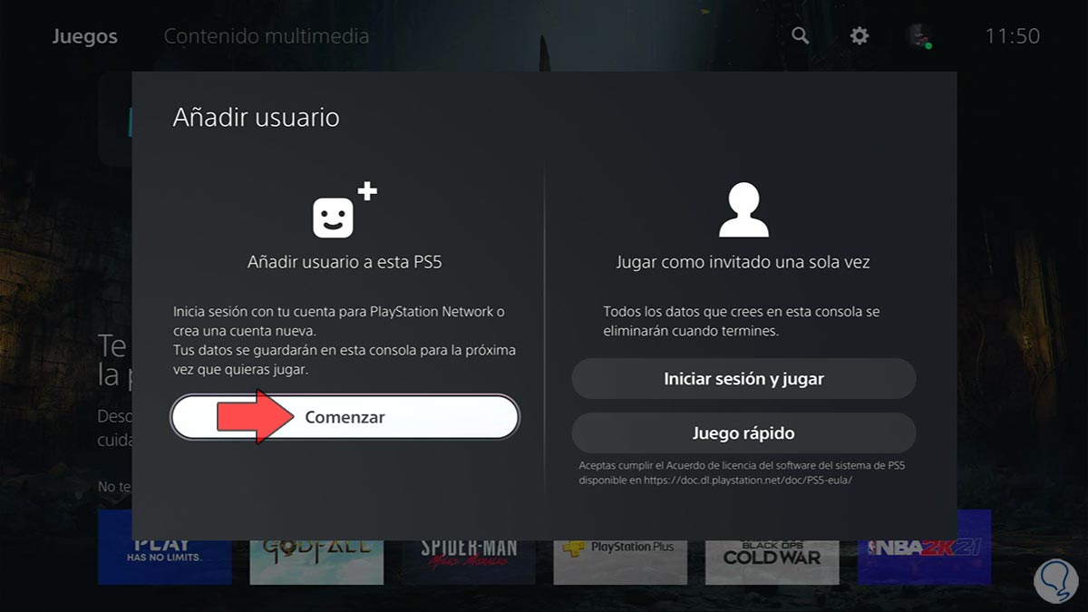 Cómo iniciar sesión en PlayStation Network PS5 Solvetic