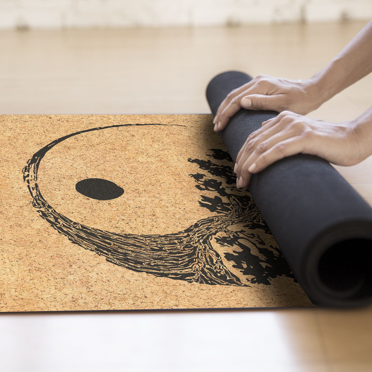 Cork Natural Rubber Yoga Mat, Custom Yoga Mats Wholesale