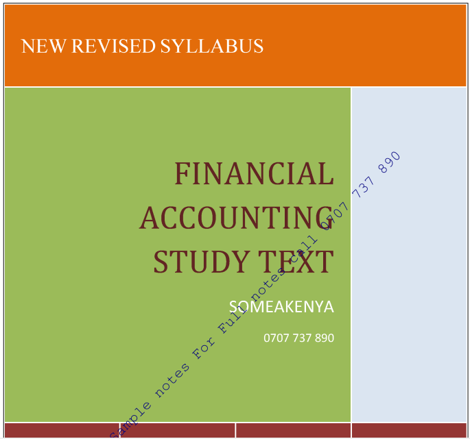 Financial Accounting new revised Syllabus CPA CIFA KASNEB notes