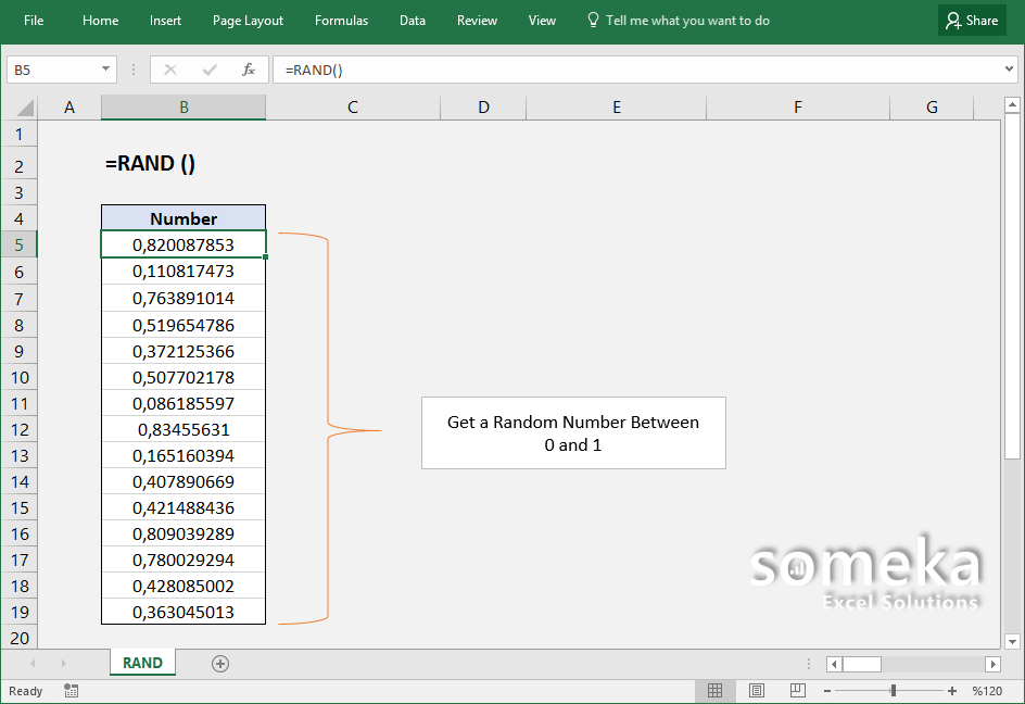 How to use Excel RAND function Formula Details and Video Examples