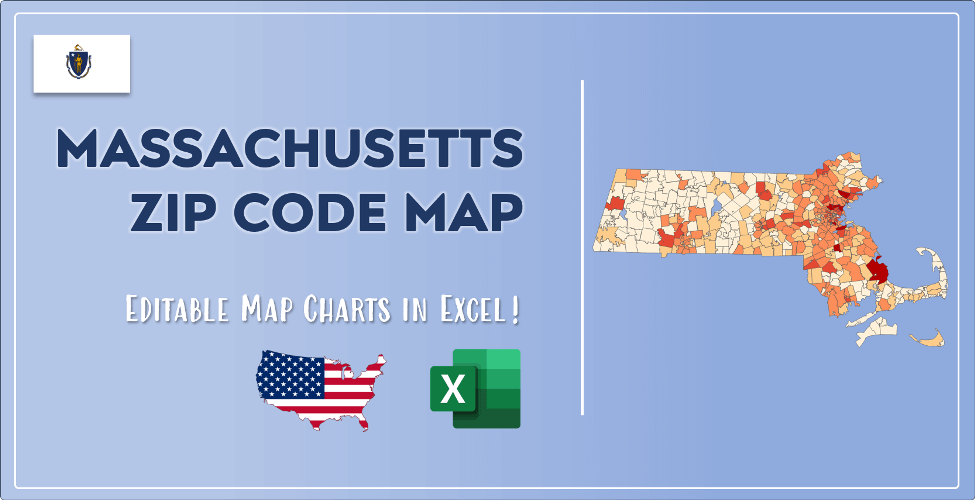 Massachusetts Zip Code Map and Population List in Excel