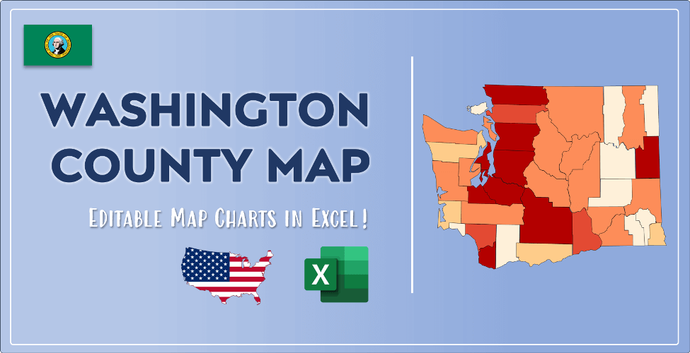 Washington County Map and Population List in Excel