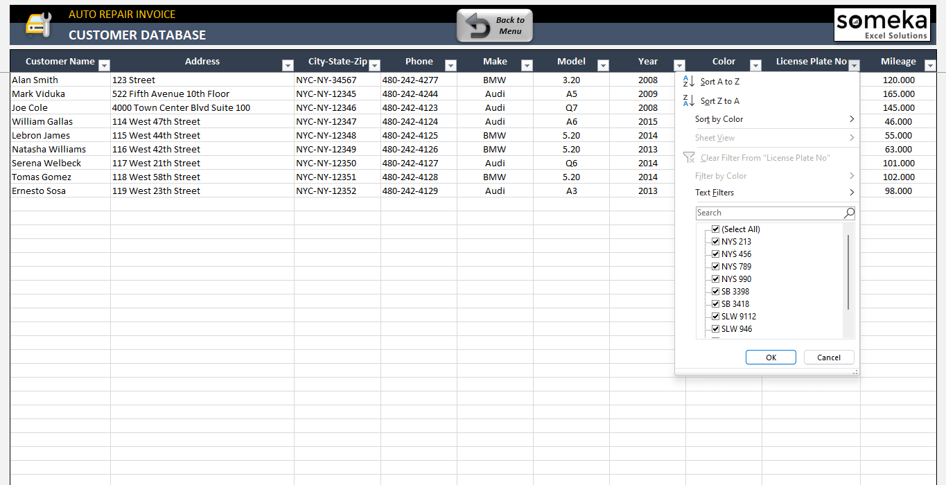 Mechanic Invoice Template Free