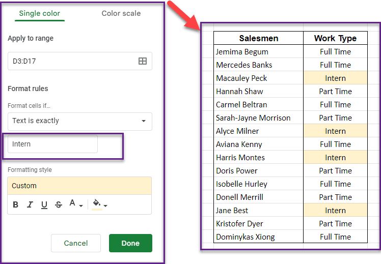 Conditional Formatting Google Sheets Guide)