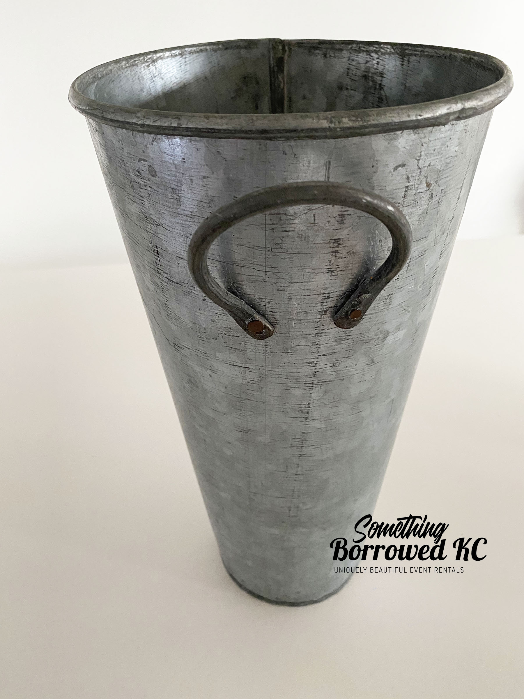 Medium Galvanized Metal Flower Buckets3 Something Borrowed KC