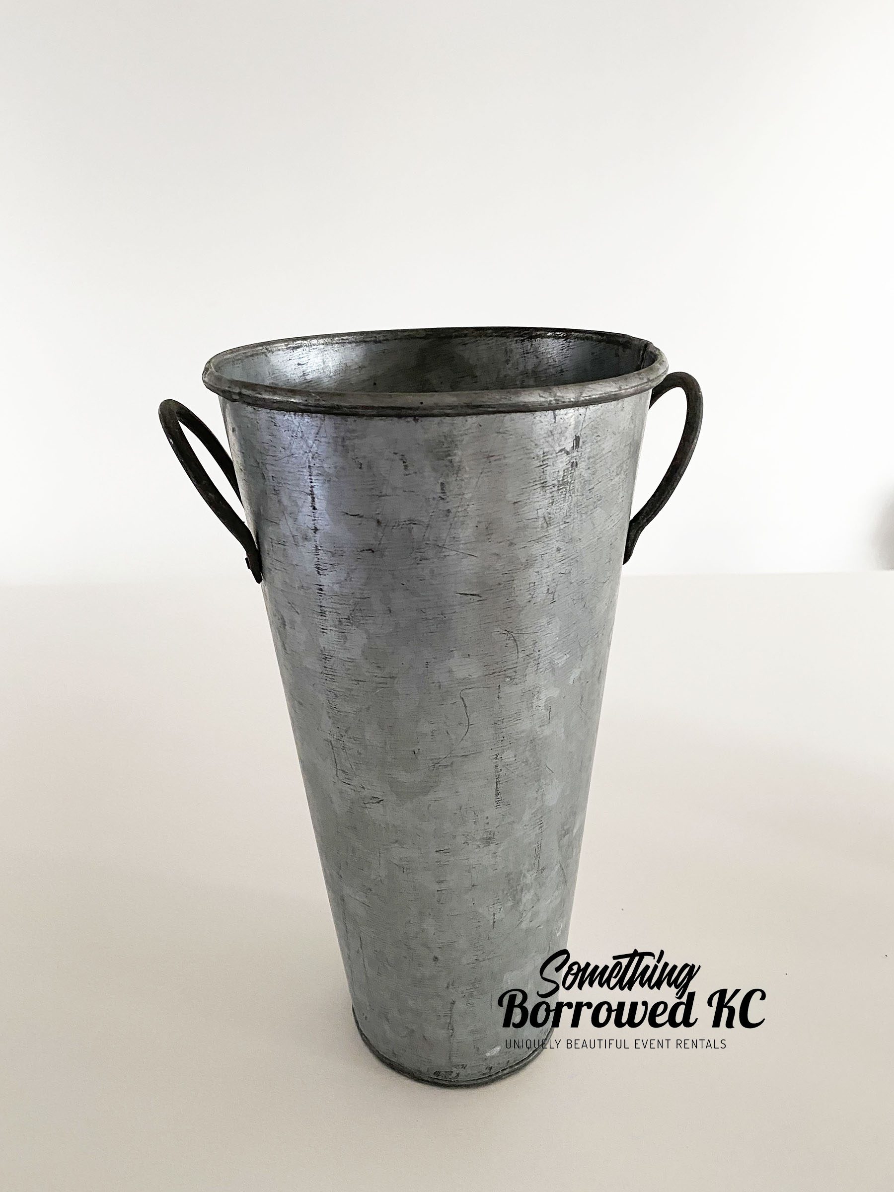 Medium Galvanized Metal Flower Buckets3 Something Borrowed KC