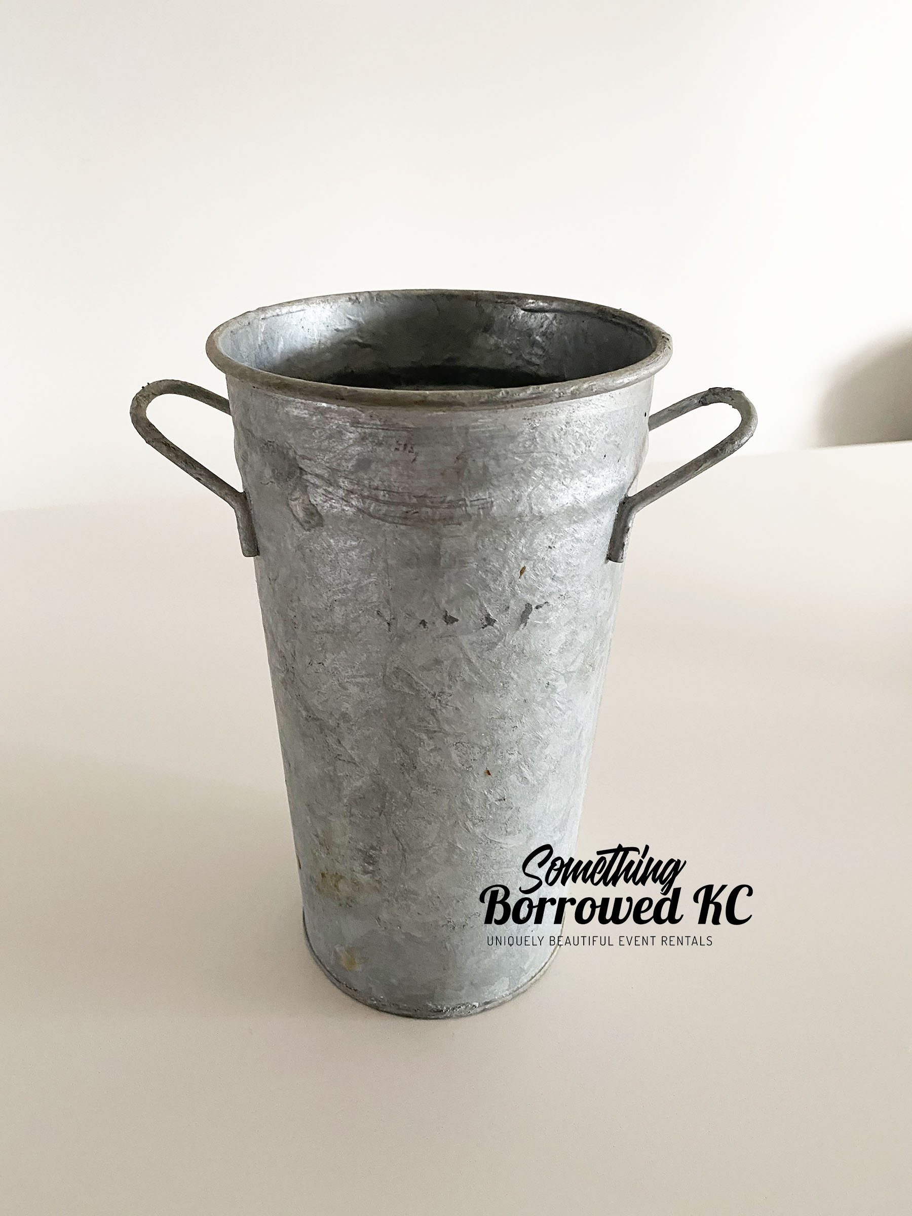 Small Galvanized Metal Flower Buckets2 Something Borrowed KC