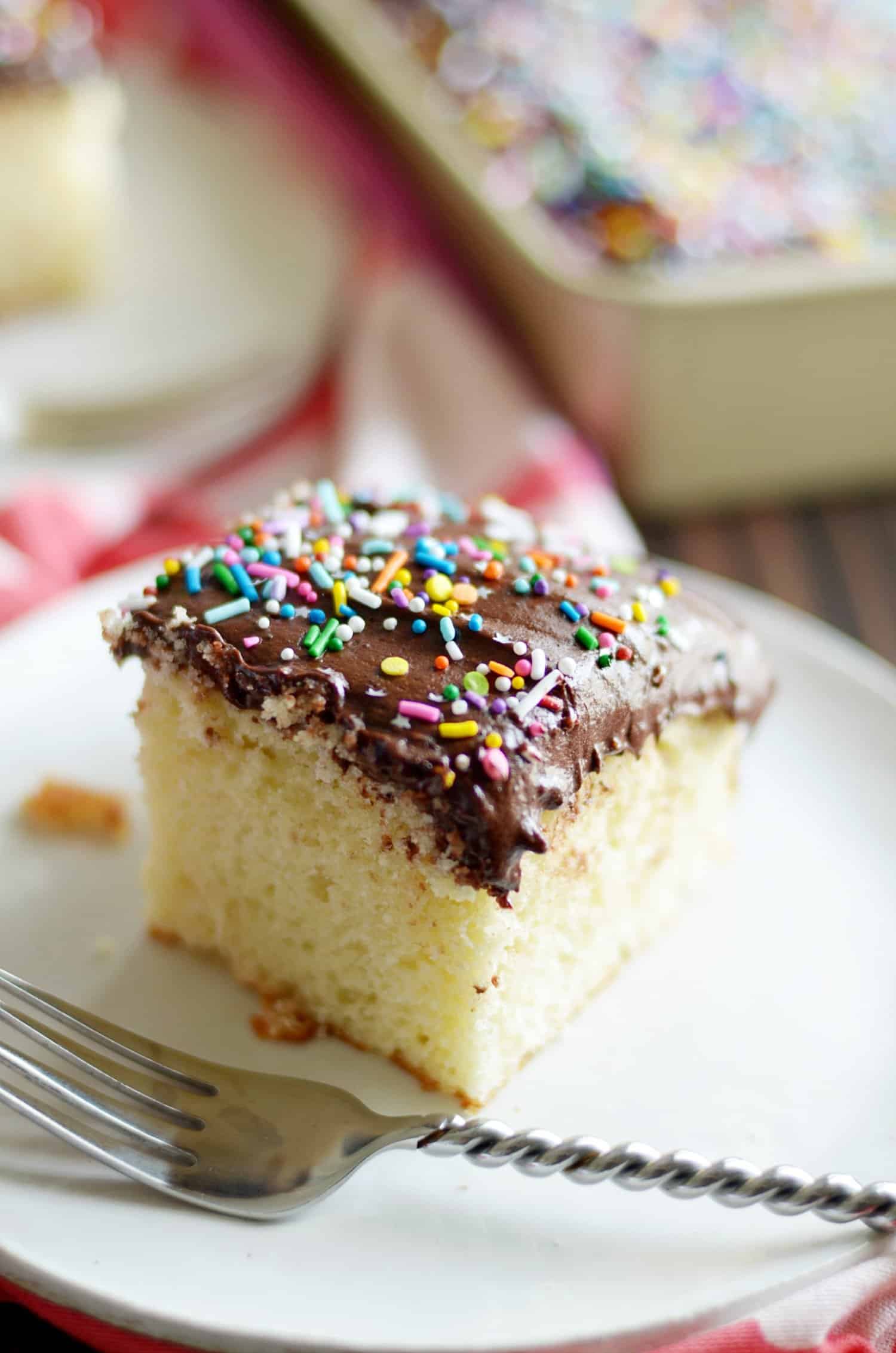 Yellow Birthday Cake with Creamy Chocolate Frosting Recipe Something