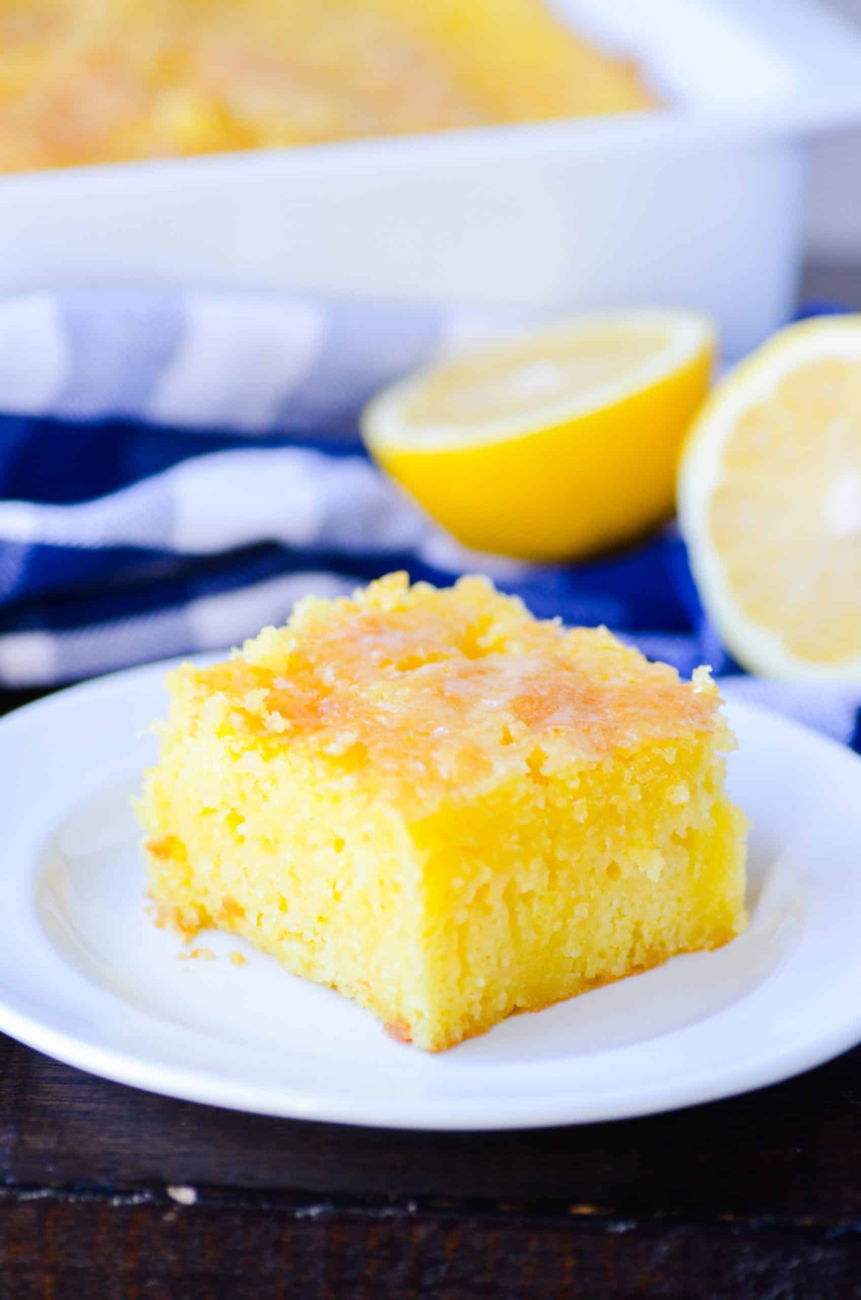 Quick & Easy Lemon JellO Cake for Spring and Summer
