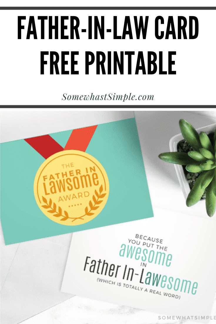 FatherInLaw Card (FREE Printable) Somewhat Simple