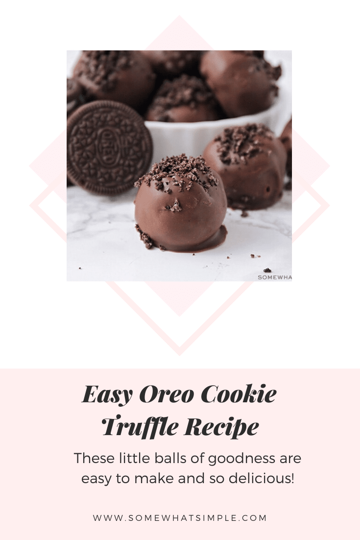 Easy Oreo Cookie Truffles (5 Min Prep) from Somewhat Simple