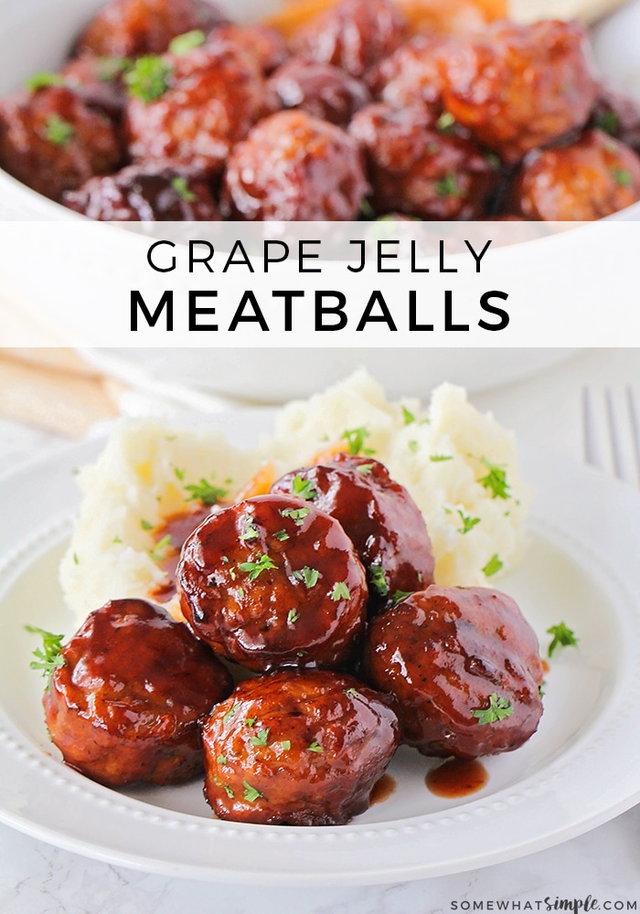 EASIEST Grape Jelly Meatballs 3 Ingredients Somewhat Simple