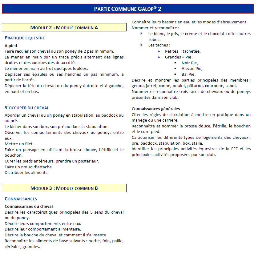 Programme Officiel GALOP 2