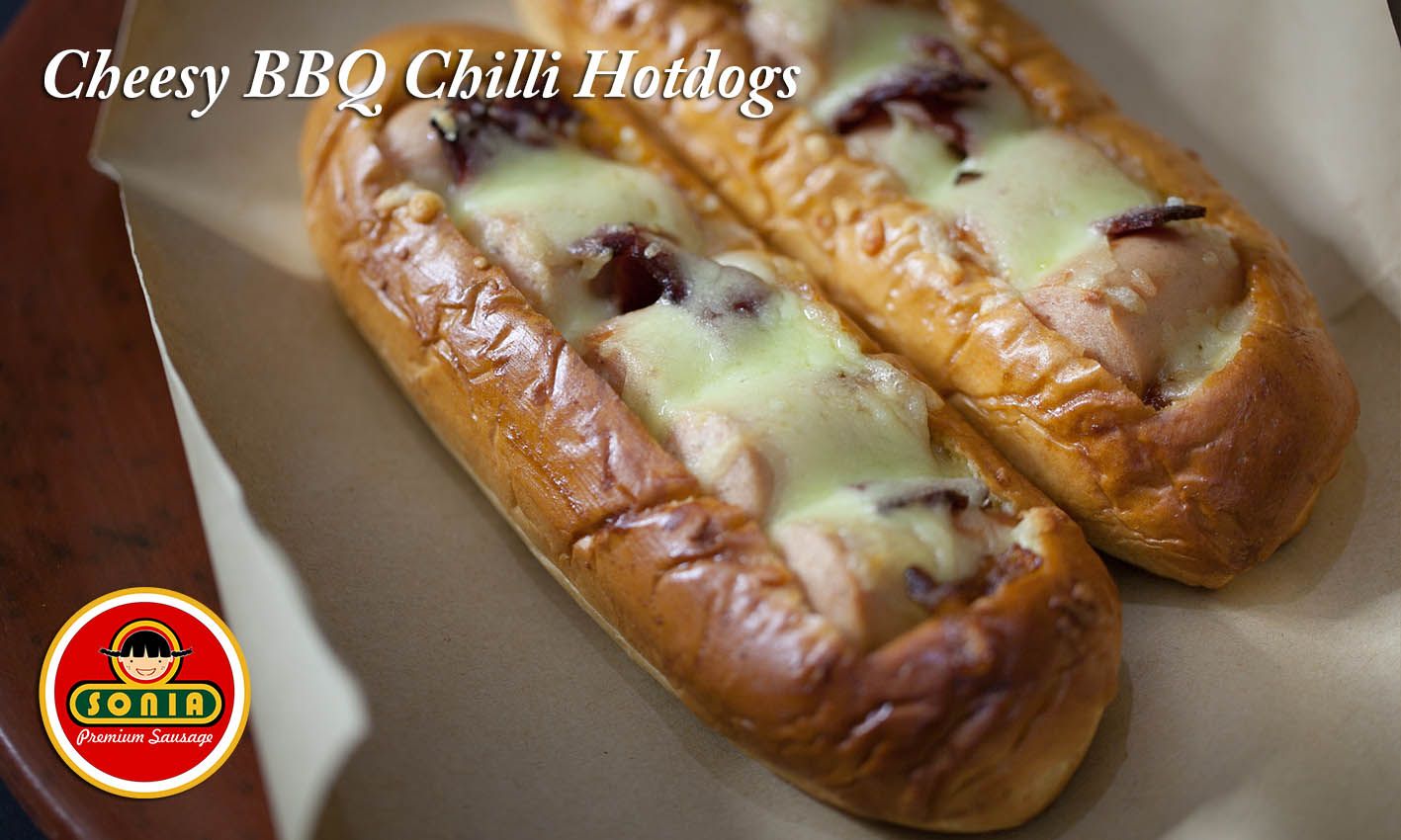 Cheesy BBQ Chilli Hotdogs Sonia Premium Sosis Dunia