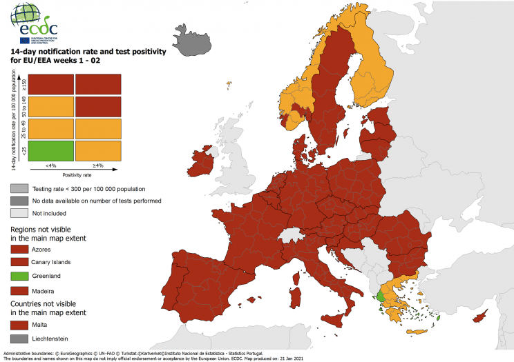 Zone rosse in Europa e in Italia cosa sono le come rosso scuro e come