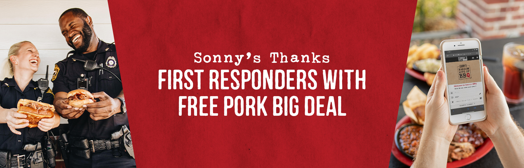 Sonny’s is Spreadin’ the Love to All First Responders with a Free Pork