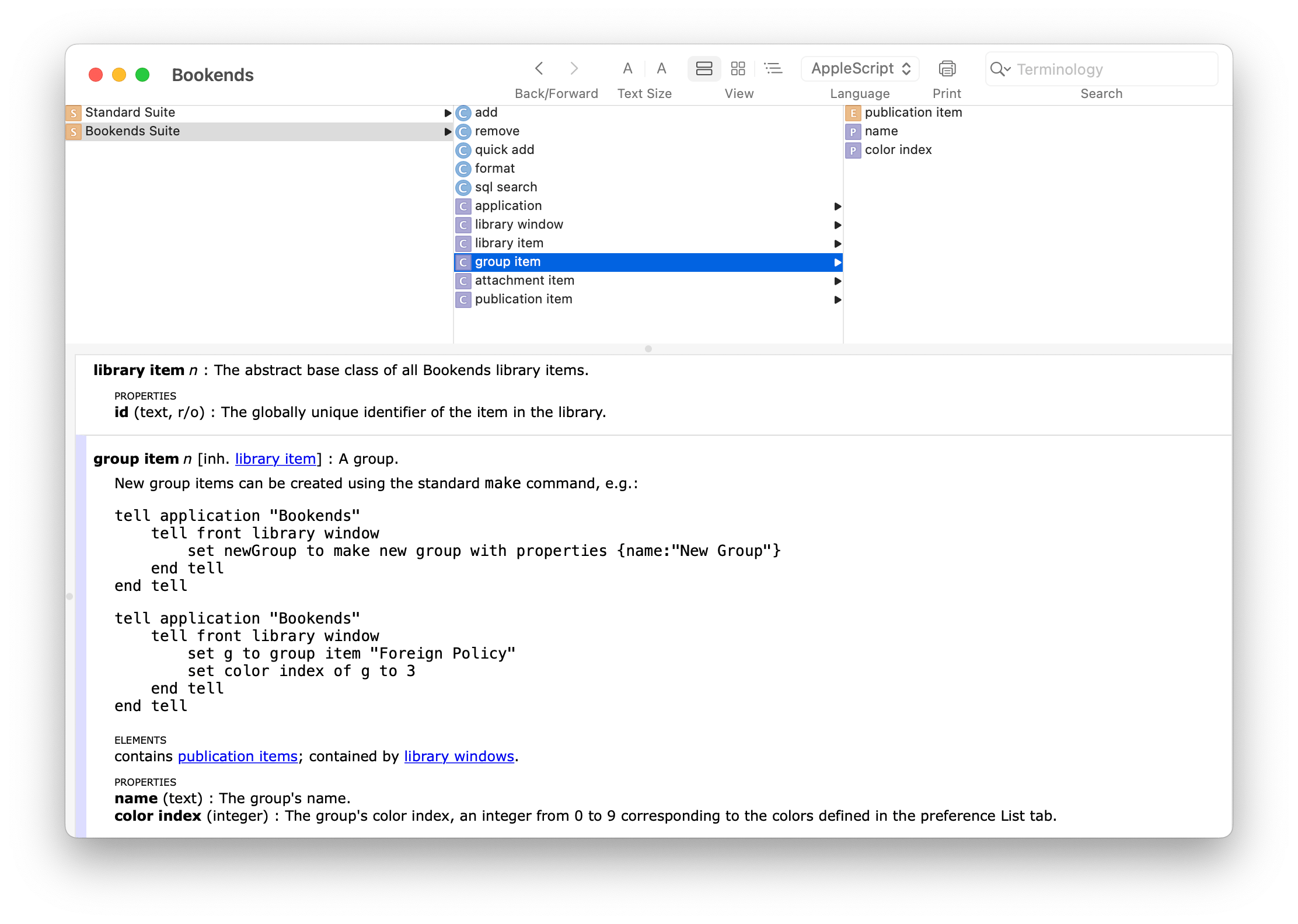 Bookends — Scripting
