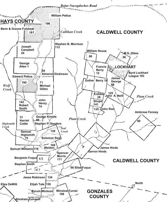 DeWitt Colony Land GrantsNorth