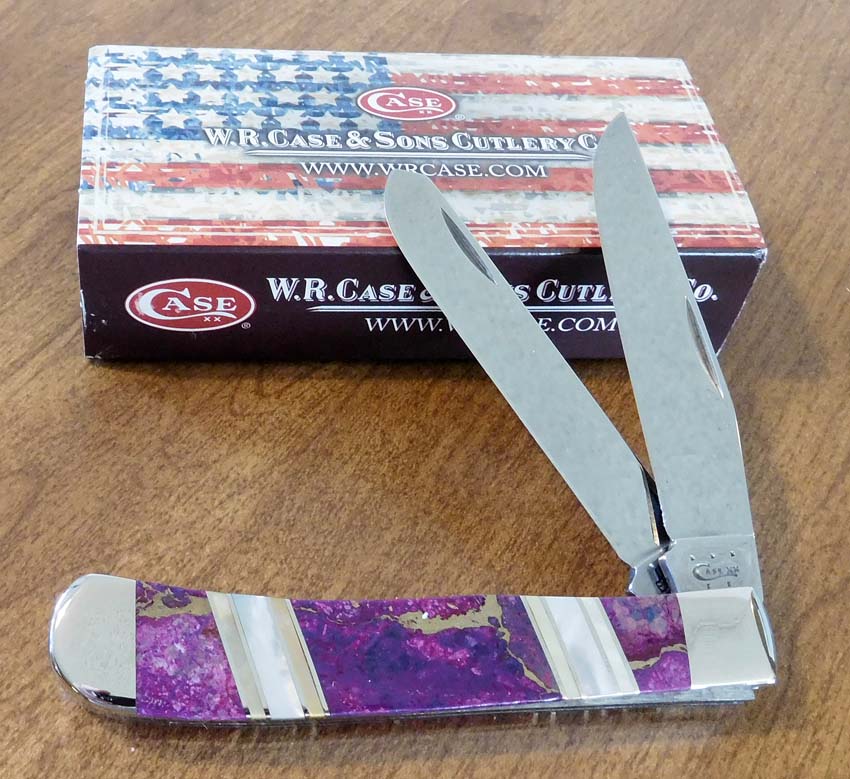 CASE PURPLE TURQUOISE KNIVES