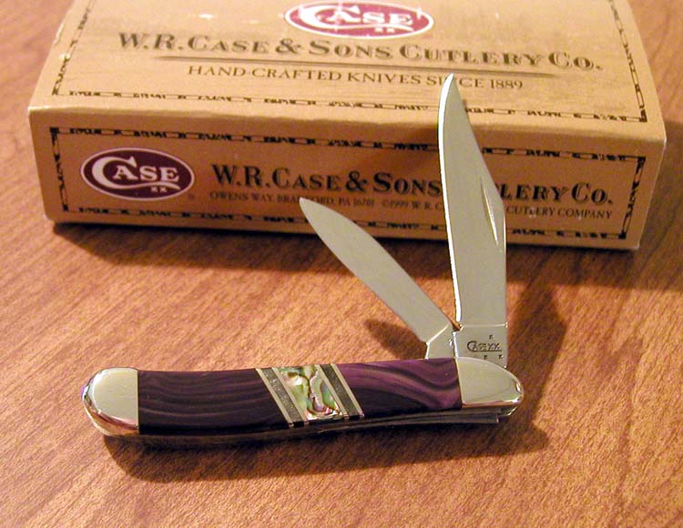 CASE PURPLE SPINY KNIVES