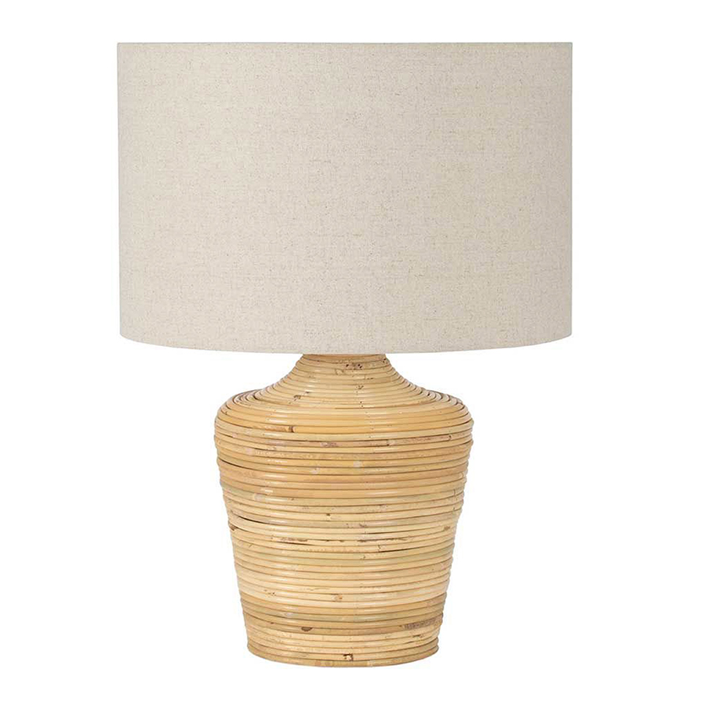 Linen Rattan Table Lamp Sophia Home