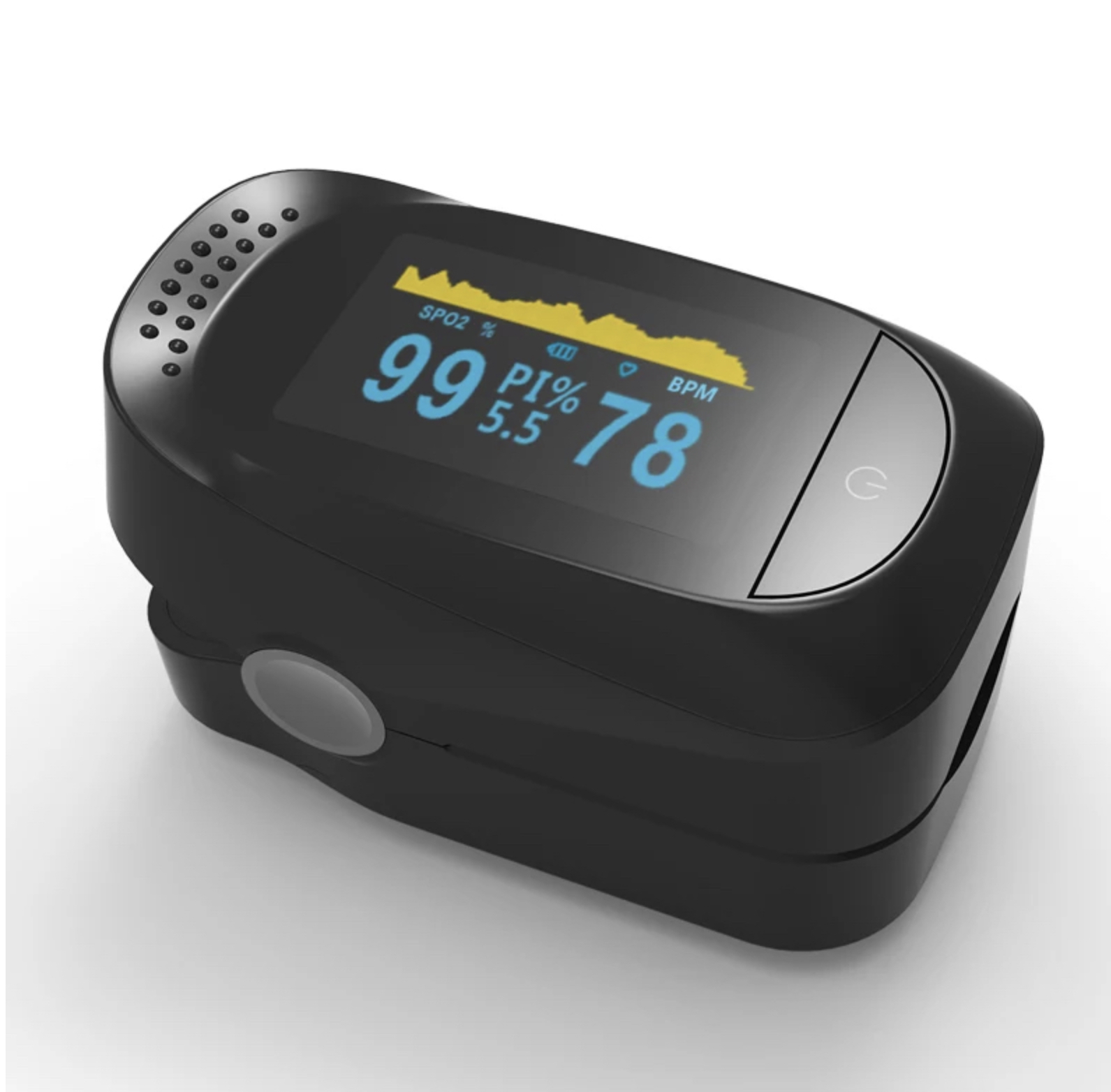 Finger Pulse Oximeter, Heart rate, SpO2, PI, Blood Oxygen Saturation