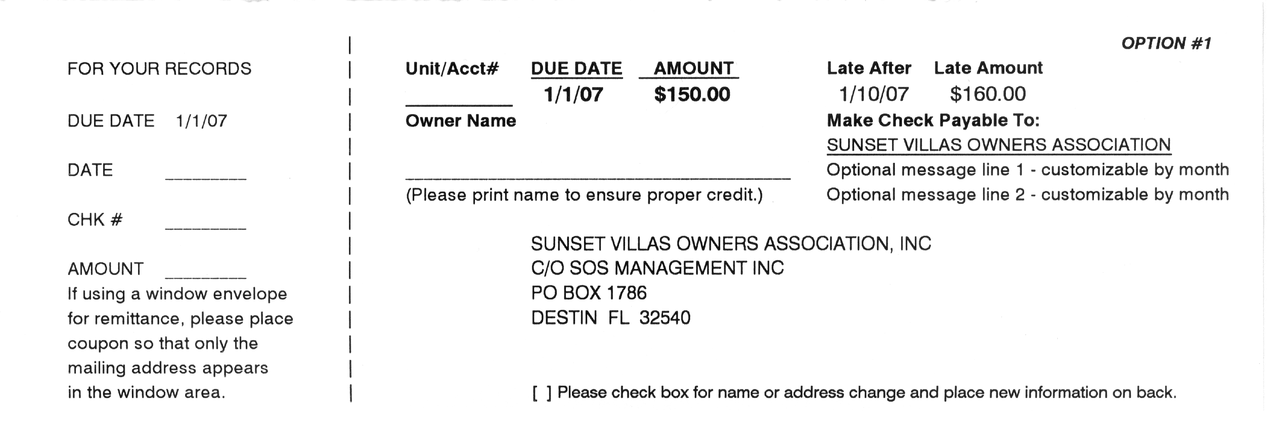 Payment Coupon Books for Collecting and Tracking HOA Fees and Other