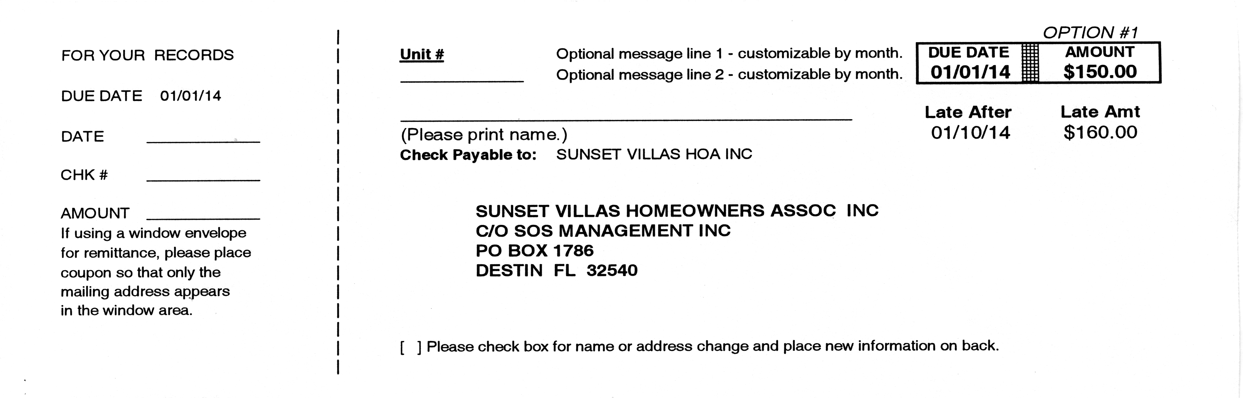 Payment Coupon Books for Collecting and Tracking HOA Fees and Other
