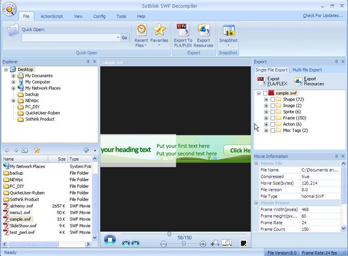 SWF Source Code, the swf source code viewer