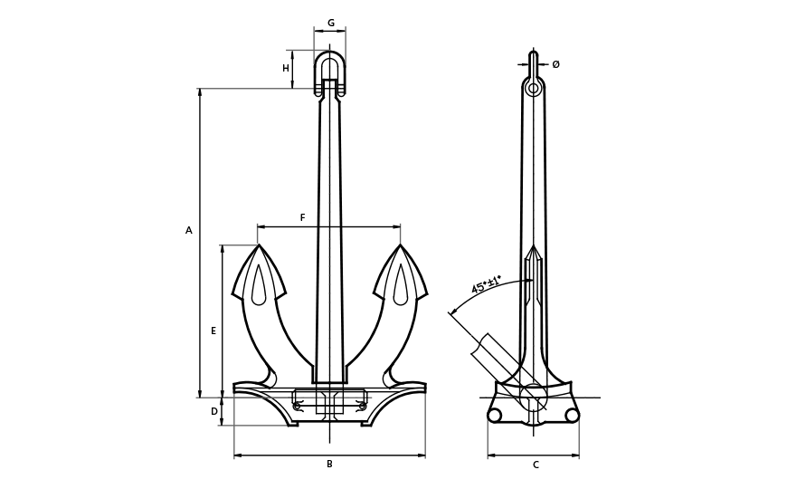 Hall Anchor Sotra Anchor & Chain