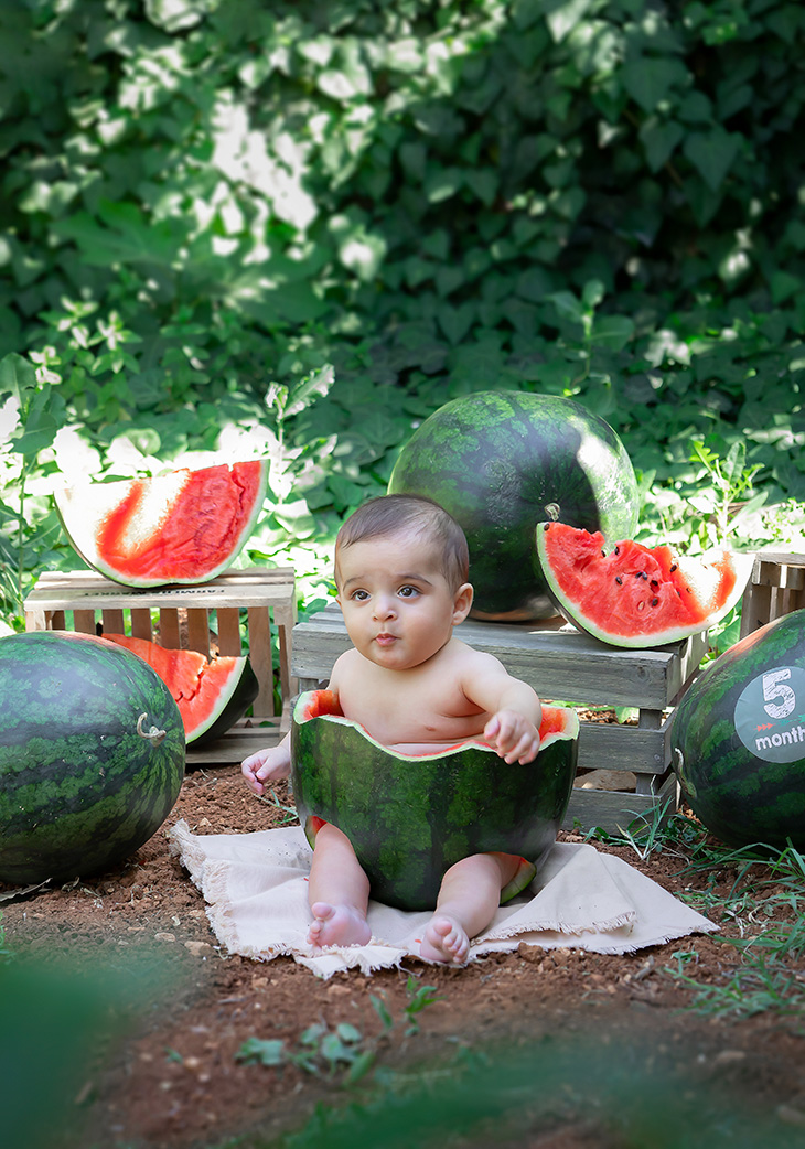 Watermelon Outdoor Baby Photoshoot Soul Studio