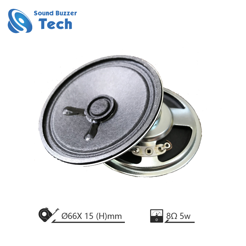 Mini speaker parts 66mm 8ohm 5w loudspeaker China Xiamen Sound Buzzer