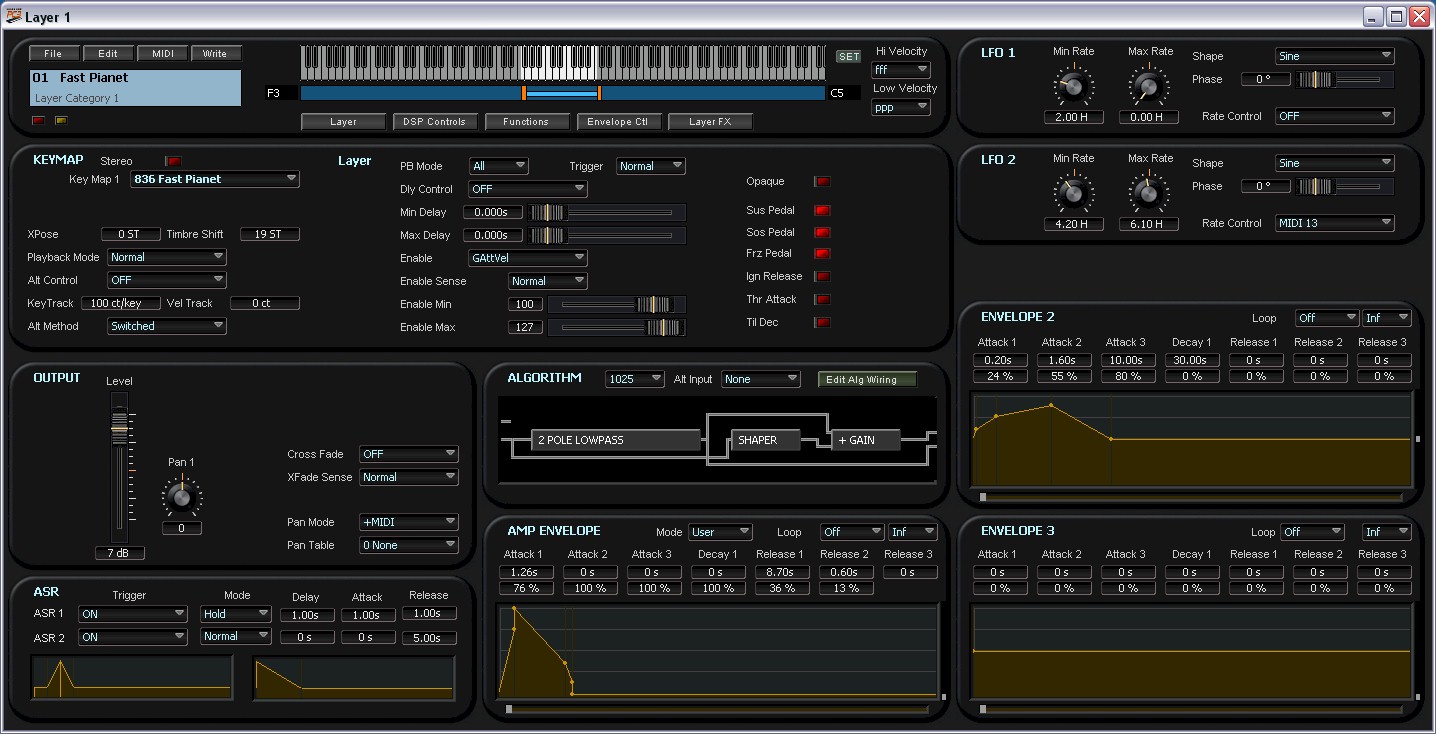 Kurzweil PC3 Editing Software