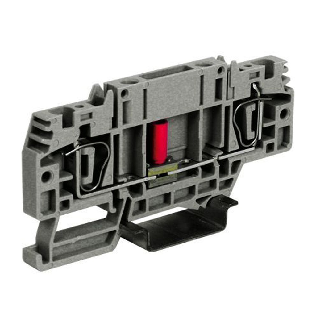 Spring Terminal Block With A Sliding Link Disconnect, DIN Rail Mount