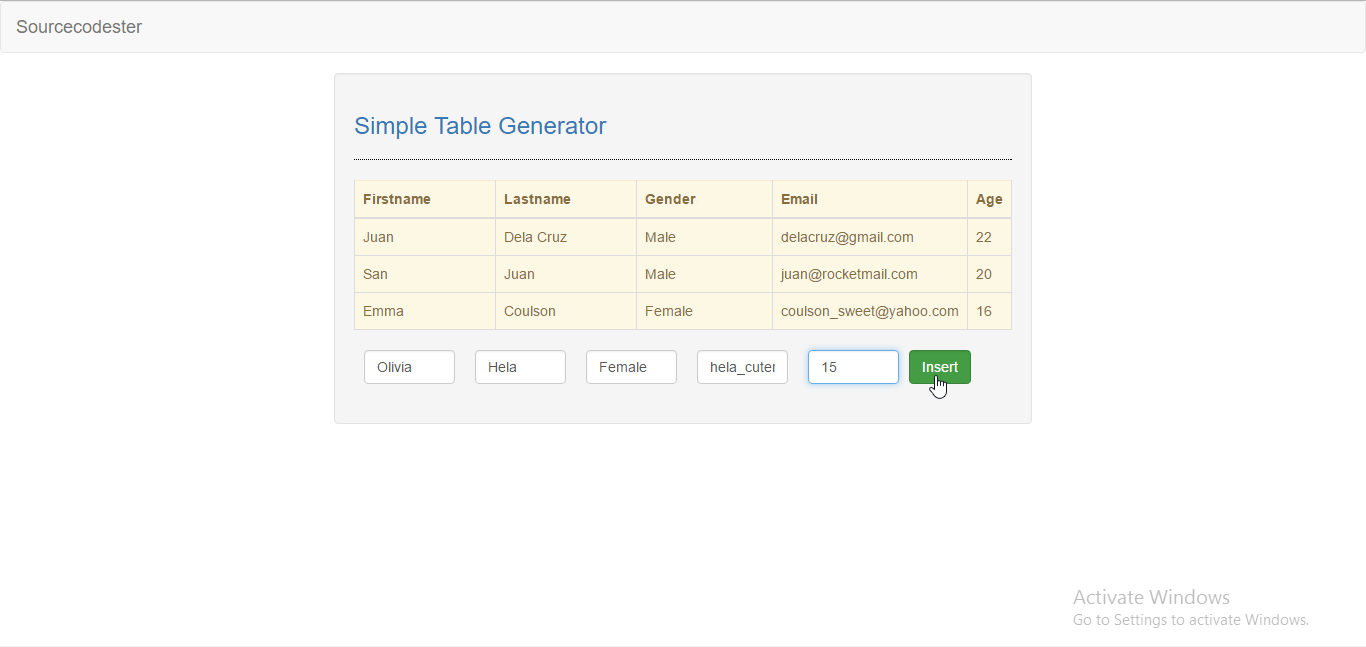 Html Table Generator Js Awesome Home