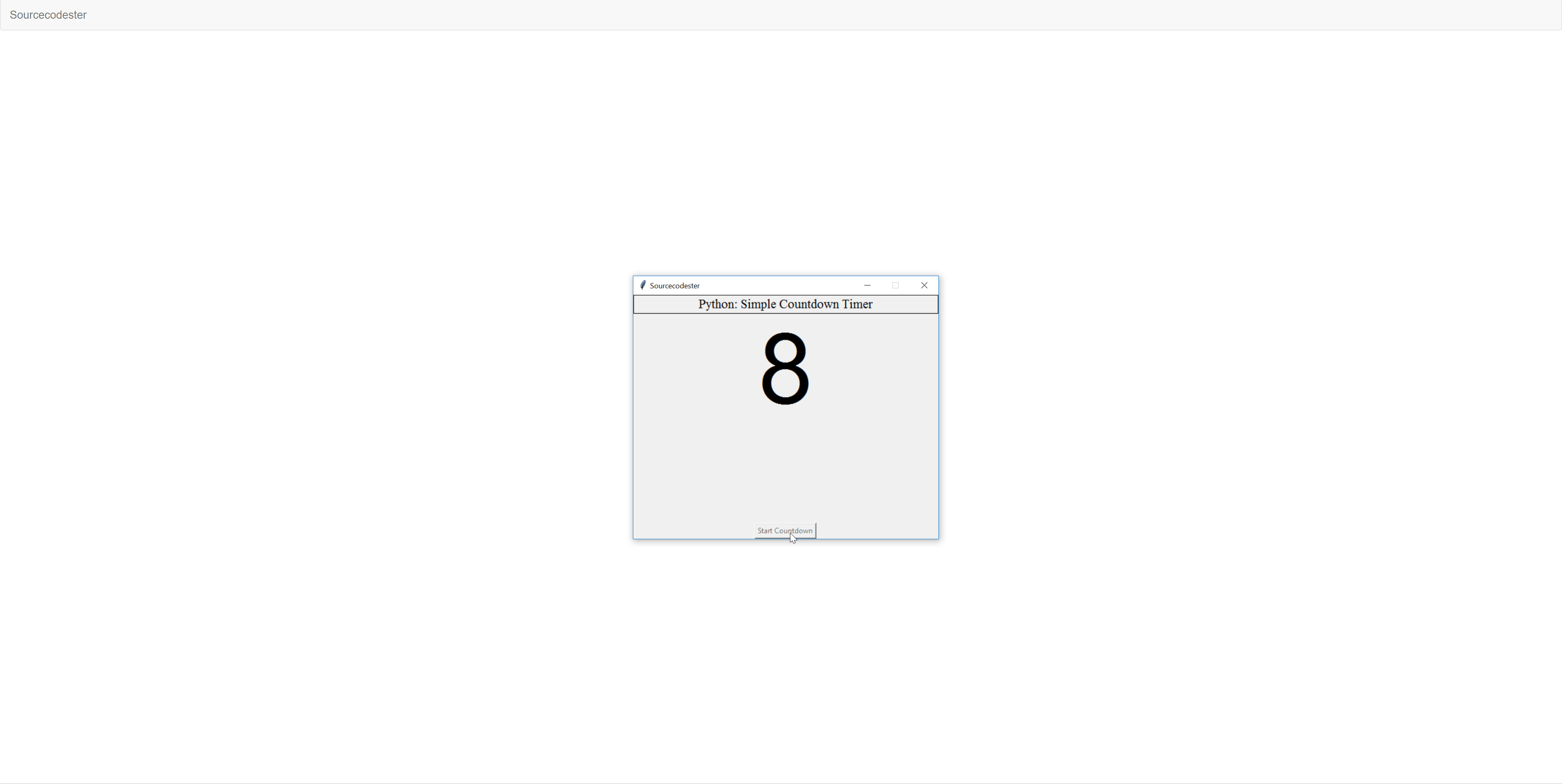 Python Simple Countdown Timer SourceCodester