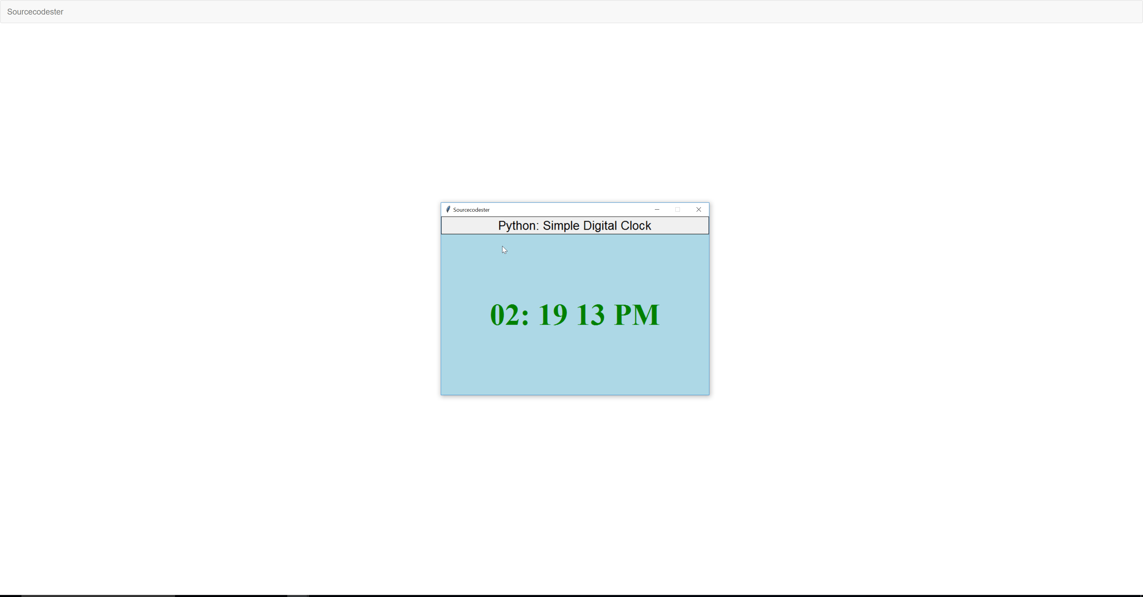 Creating a Simple Digital Clock in Python SourceCodester
