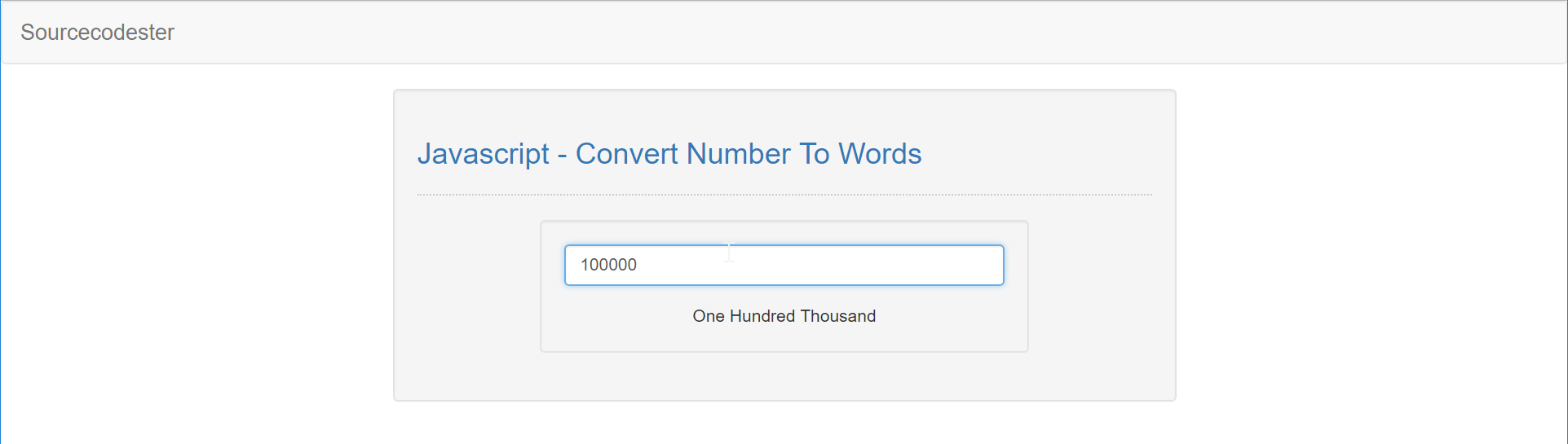 Javascript Convert Number To Words Free Source Code Projects and