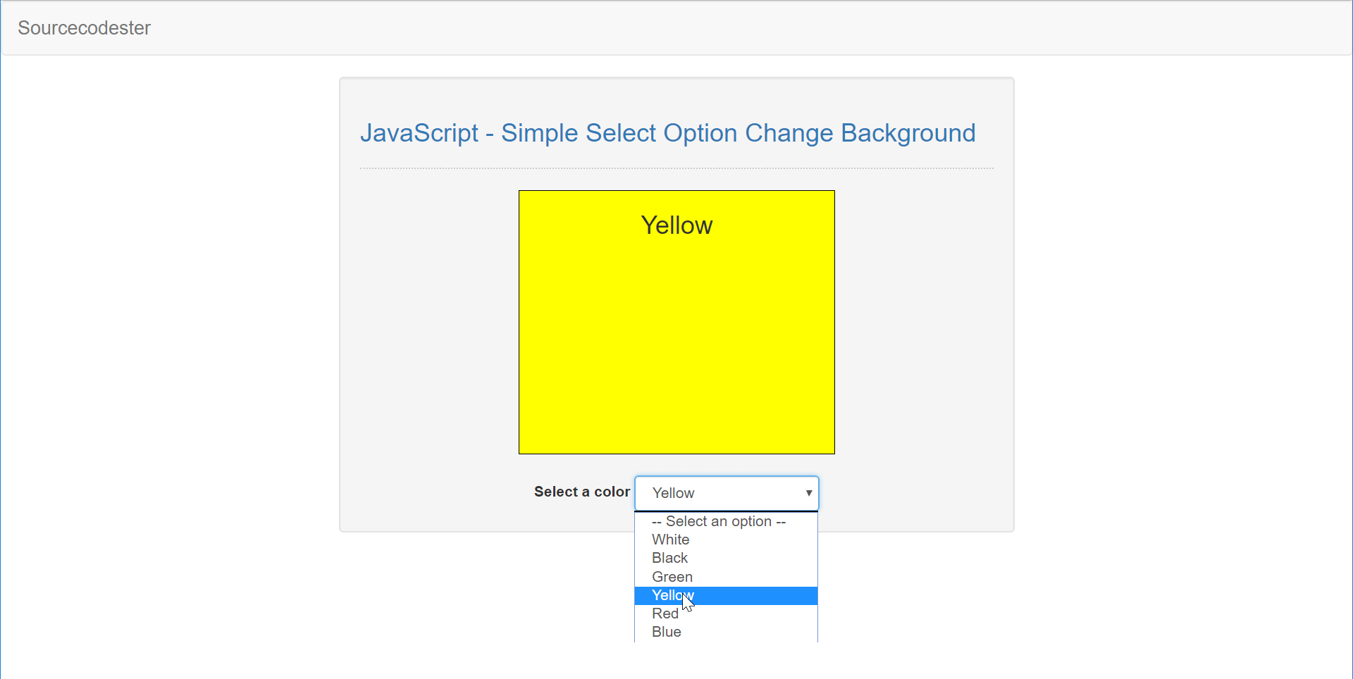 Change Background Color Using Javascript Free Source Code Projects Images