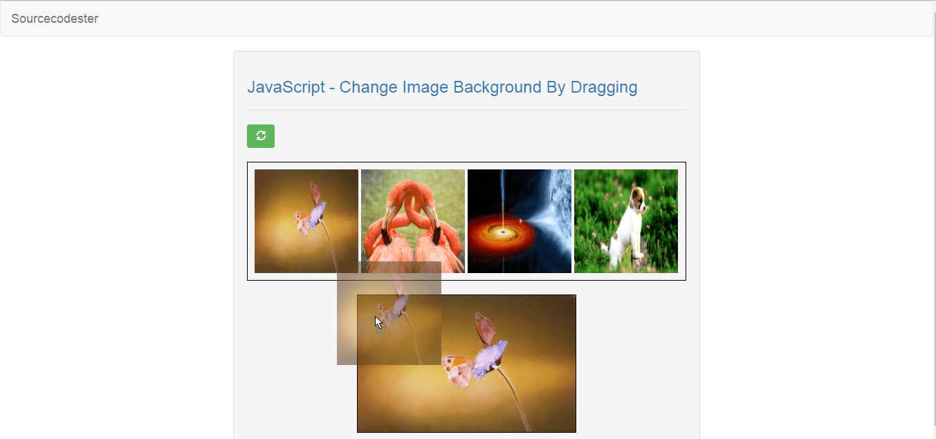 JavaScript Change Image Background By Dragging Free Source Code